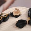 1 Pair Bohemian Floral Petal Tassel Acrylic Clip-On Earrings, High-End Piercing-Free Party Jewelry for Women