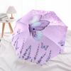 1PC Butterfly Lavender Umbrella-8-Rib Reinforced Portable Folding Travel Suitable for All Seasons Outdoor Daily -Z0484