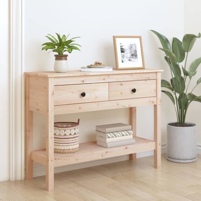 VidaXL Table console 100x35x75 cm Bois massif de pin 814624