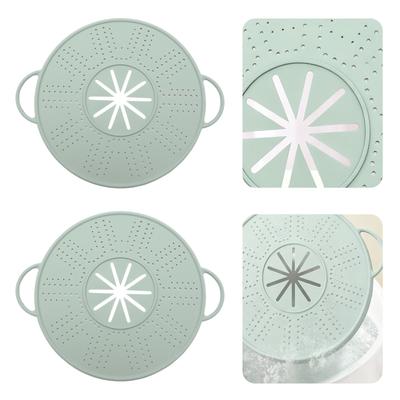 Écran Anti-éclaboussures en Silicone 11 Pouces Lavable au Lave-vaisselle Protection Pliable Anti-éclaboussures Anti-adhésif pour Éclaboussures d'Huile pour la Cuisine Quotidienne