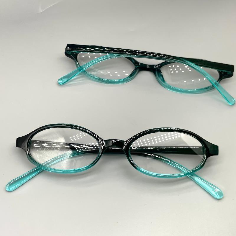 

2PCS Personalized Anime Street Pography Concave Styling Teacher Beauty Style New Gradient Green Plain Glasses