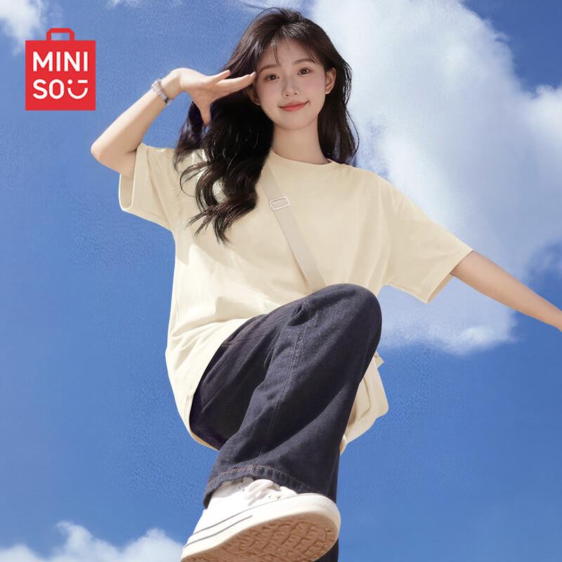 MINISO Women s Casual Pure Cotton Short Sleeve Tee S