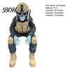 Military History Buff Gift Skeleton Hero Shelf Sitter Ornament, 3D Printed Soldier Figurine, Remembrance Sculpture Gothic Tactical Warrior Sitting