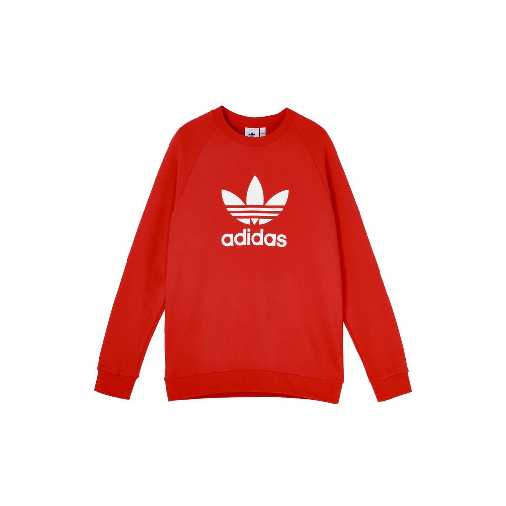 Adidas Originals Trefoil Crew Neck Sweatshirt Men Sweatshirt Red FM3781
