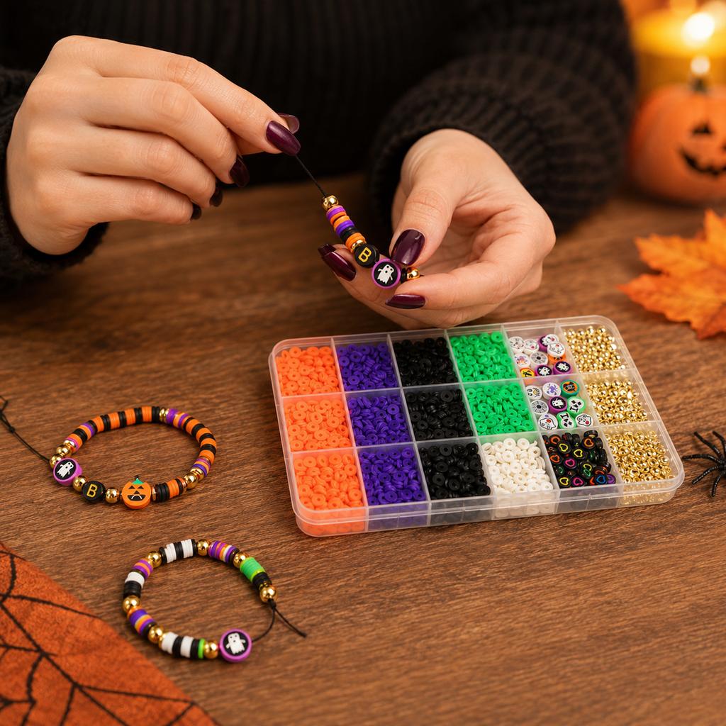 Beading Kit for Halloween - DIY Bracelet and Necklace Making Set