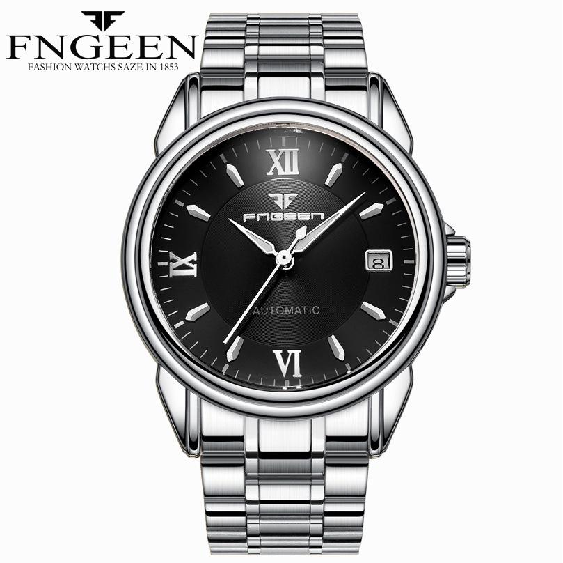 Fengzun Automatische Skelett Mechanische Uhr - Unisex Studenten Design black