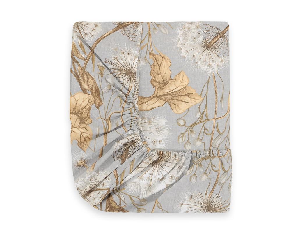 Cotton fitted sheet for a cot 120x60 cm - dandelions