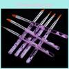 Premium 7pcs Uv Gel Nail Art Brush Set Ideal For Salon And Home Use