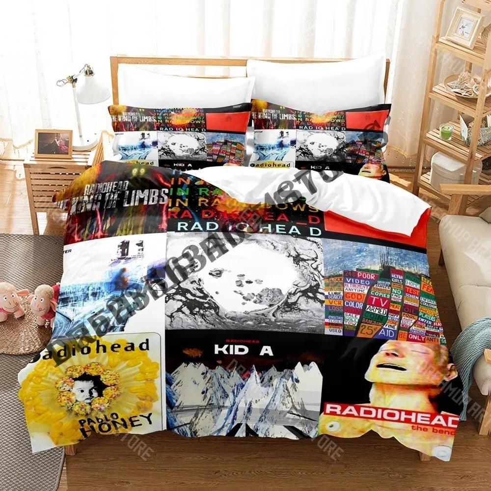 Set Biancheria da Letto Radiohead Band Stampa 3D Singolo Gemello Matrimoniale Queen King Size Set Letto Adulto Bambino Camera da Letto Copripiumino Set Letto