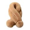 Faux Rabbit Fur Plush Neck Scarf Thicken Double-sided Neck Cover Cute Cross Scarf  Winter