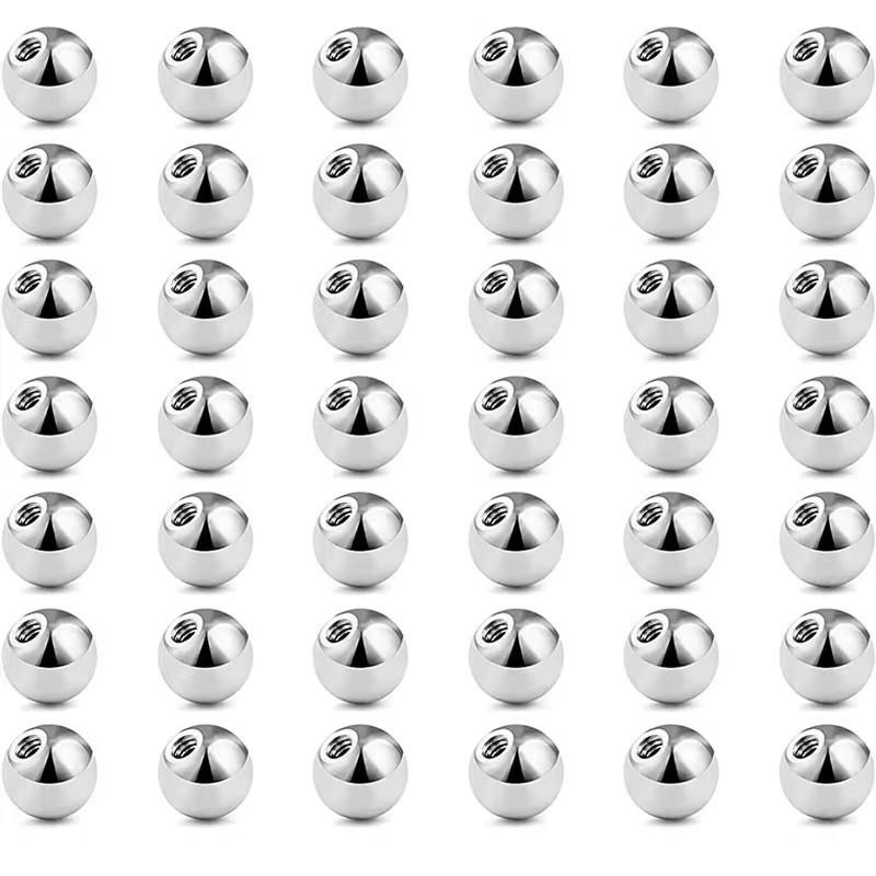 Stainless Steel Threaded Ball Eyebrow, Nose, and Lip Stud Jewelry Accessories.