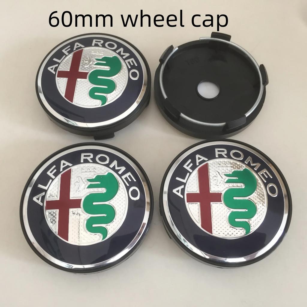 4 stuks 56mm 60mm 68mm Voor Alfa Romeo 147 156 159 Auto embleem Wielnaaf Centerkap Badgehoezen sticker Decals Styling