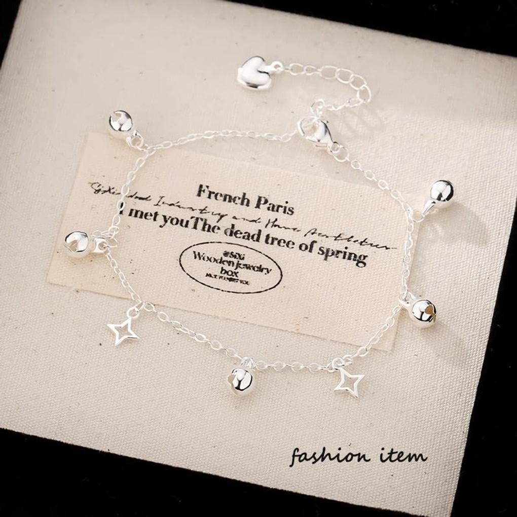 

Women s Silver Star Drop Tassel Simple Minimalist Bracelet Stardrop