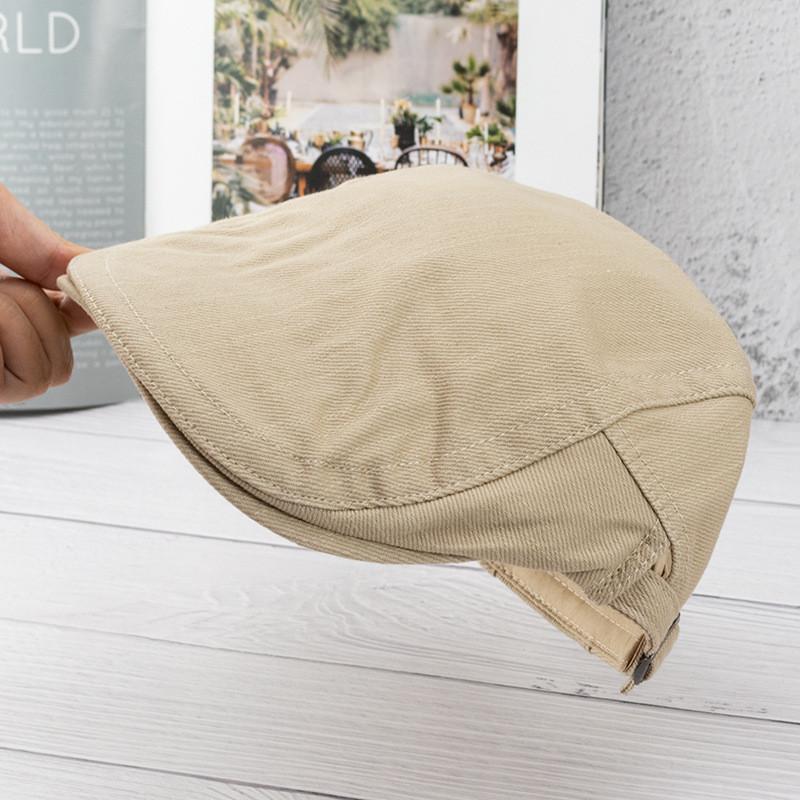 

Vintage Japanese Cotton Flat Cap With Adjustable Fit For Men And Women Perfect For All Seasons Beige