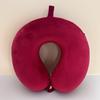 Portable Memory Foam U-shaped Travel Neck Pillow - Crystal Velvet Office & Airplane Nap Support