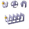 Acrylic Bookend Desk Bookshelf Book Stopper Home Non Skid Stationery File Folder Sorter Organizer