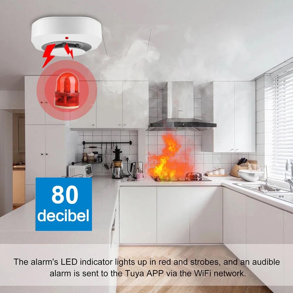 Smart WiFi Zigbee Smoke Detector Alarm by Tuya