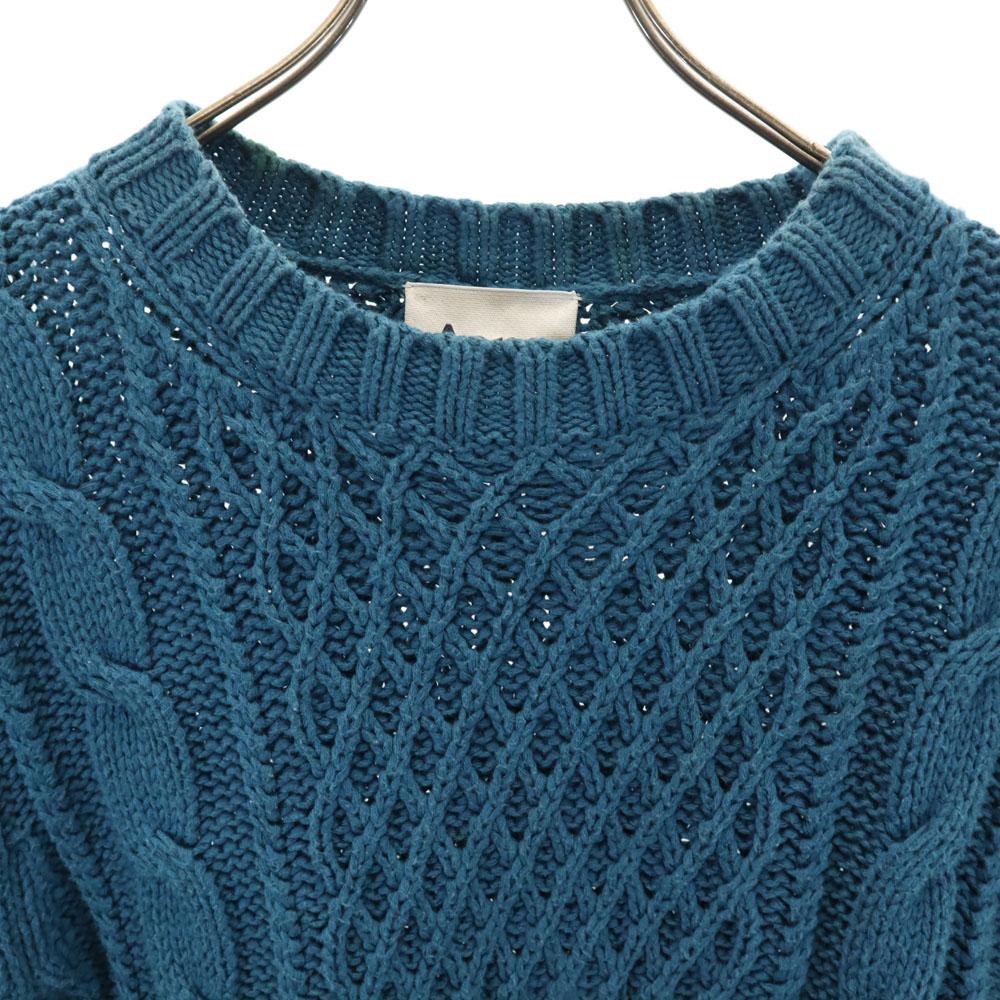 ACNE Long Sleeve Sweater M Blue Green Knit Women Used