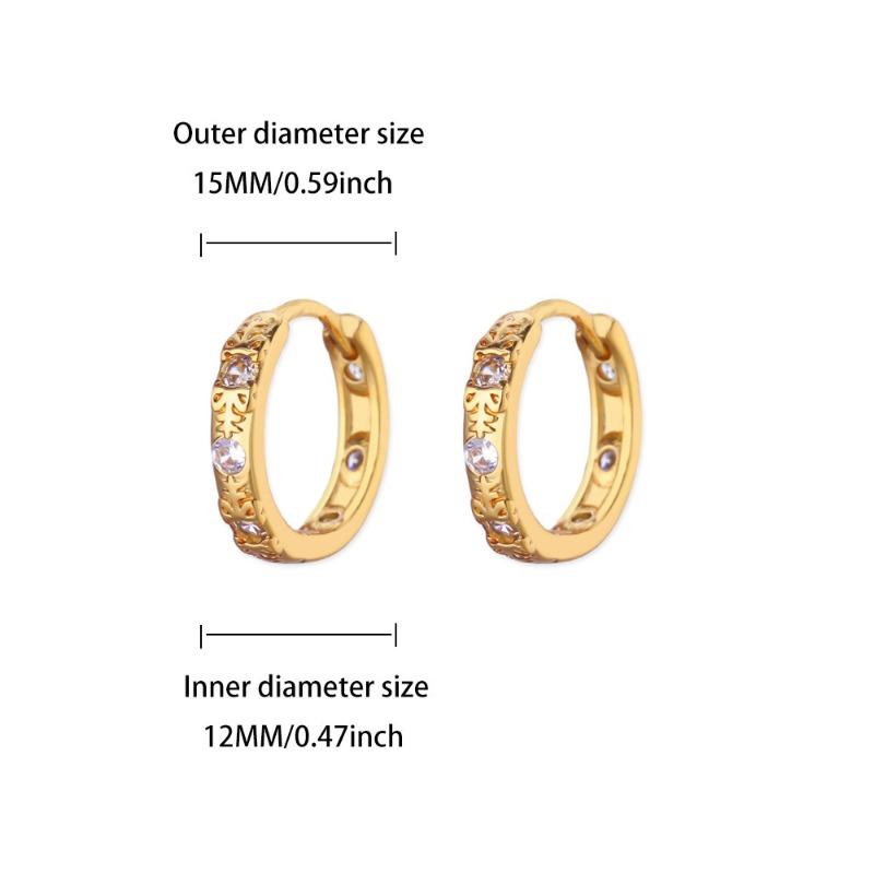 Light luxury diamond-set double-layer zircon ear buckle earrings butterfly love high-end fashion versatile earrings