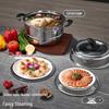 BSITN Stainless Steel Double-Layer Steamer Pot, 30cm