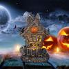 Mini Haunted House with Light Halloween Table Decoration Miniature Sculpture Ornament Lighted