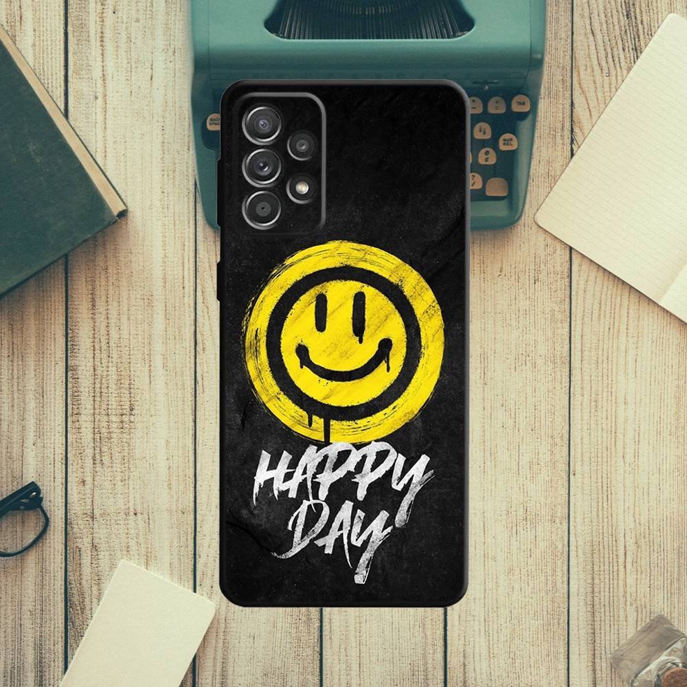 Street Twisty Happy Face Phone Case For Samsung S21,S22 Ultra,S20,S30 plus,S22 plus,S23,S30 ultra 5G Silicone Cover