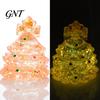 Stress Relieving Fidget Gadgets Christmas Tree Ball, Soft TPR Squeeze Toy for Relief, Glow Party Favor Toys Kids in Dark Hand Sensory Toy, Holiday