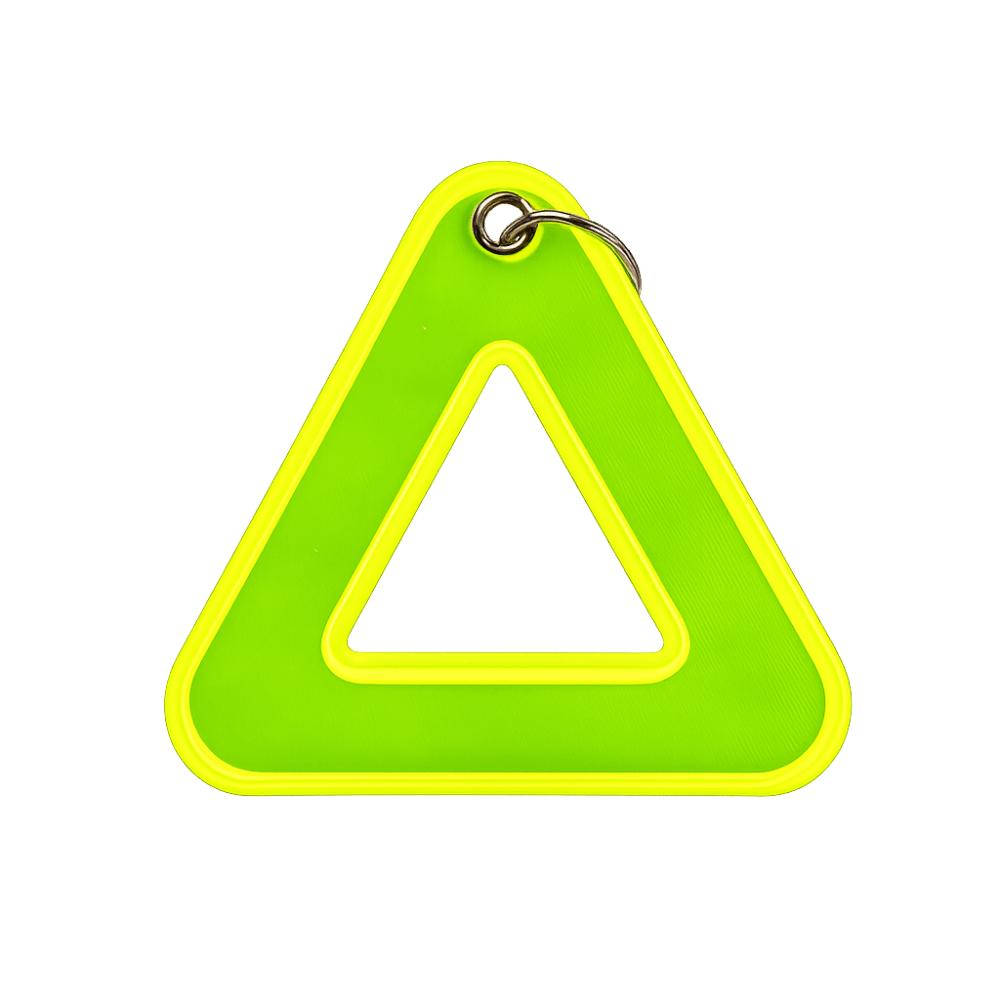 Reflective Safety Keychain Lightweight Backpack Pendant Triangle Safety Tag  Cycling Accessories