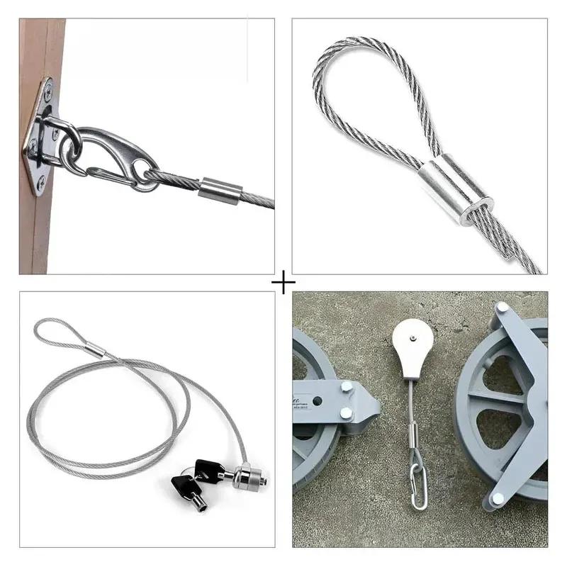 5-500Pcs Aluminium Crimping Loop Sleeve, Aluminum Ferrules Cable Crimp Sleeves for Wire Rope Stopper, Sturdy Accessories