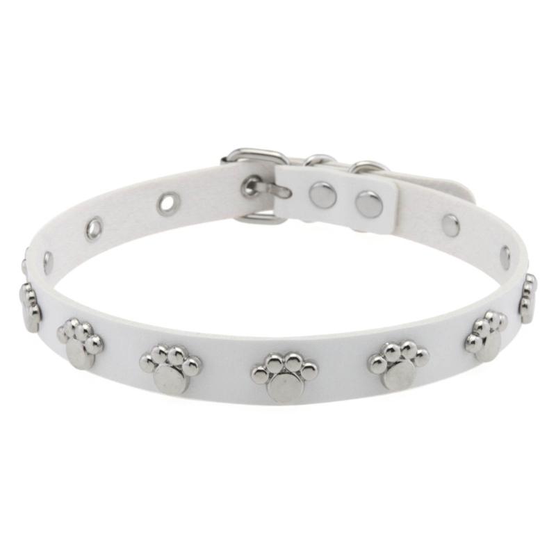 Stylish PU Leather Paws Design Choker Necklace With Metal Hardware For Everyday Wear Party Outfits Costume Accessories