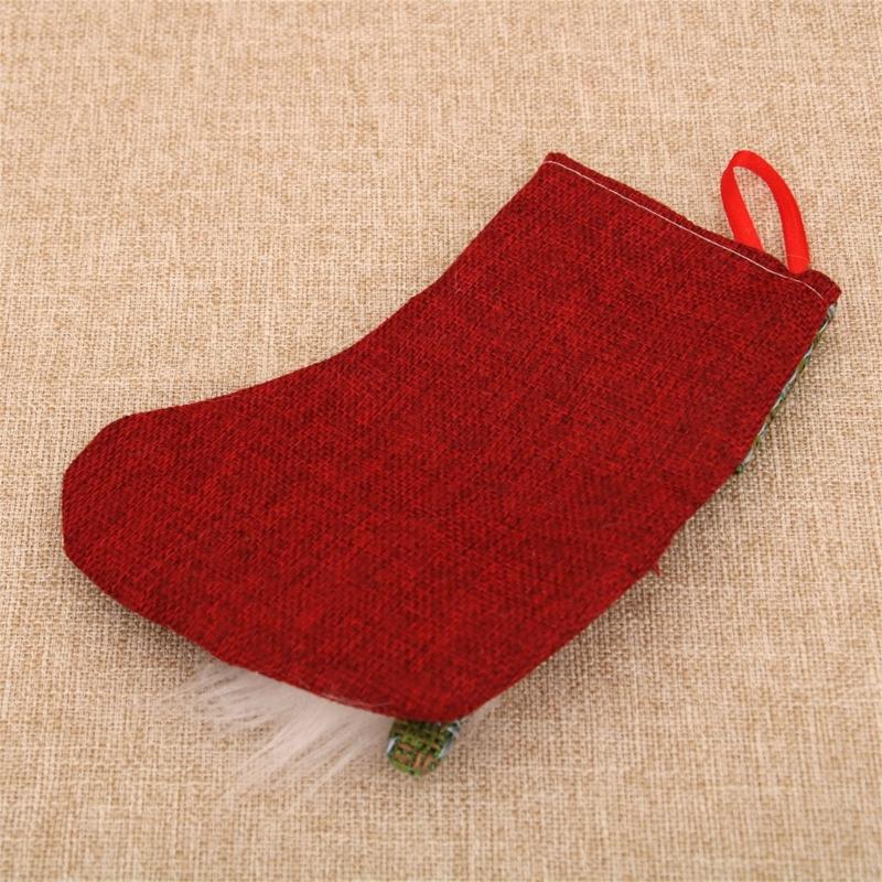 4 Pcs Lovely Christmas Hanging Socks Christmas Stockings Candy Gift Bag Christmas Decorations For Home Office Party