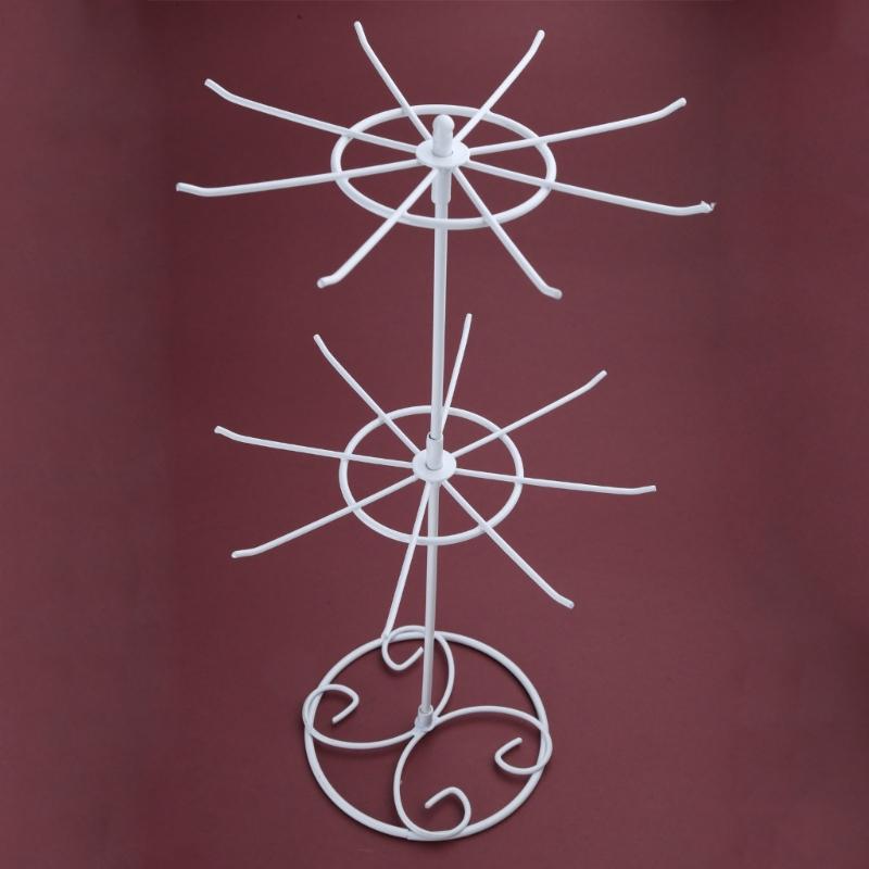 Jewelry Display Rack 2 Tier Rotating Necklace Holder Jewelry Tree Stand Jewelry Organizer for Necklaces Bracelet Earring