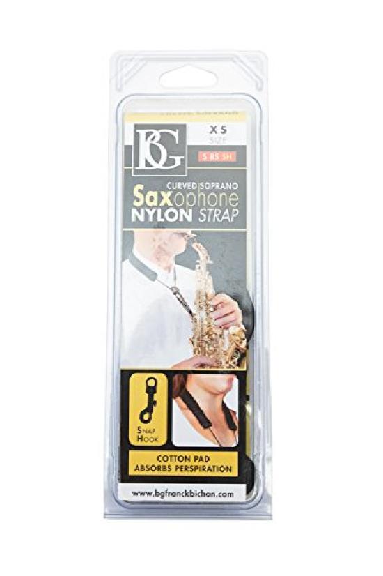 BG (BeeGee) Strap Nylon Snap Hook Curved Soprano Saxophone S85SH