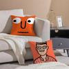 Fashion Art JJeanJullien Cushion Cover Pillowcase Short Plush Invisible Zipper Room Sofa Cushion Cover