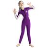 Girls Wetsuit Full Body Neoprene Thermal Swimsuit 2.5MM for Kids Long Sleeve Diving Surfing Suit with Front Zipper for