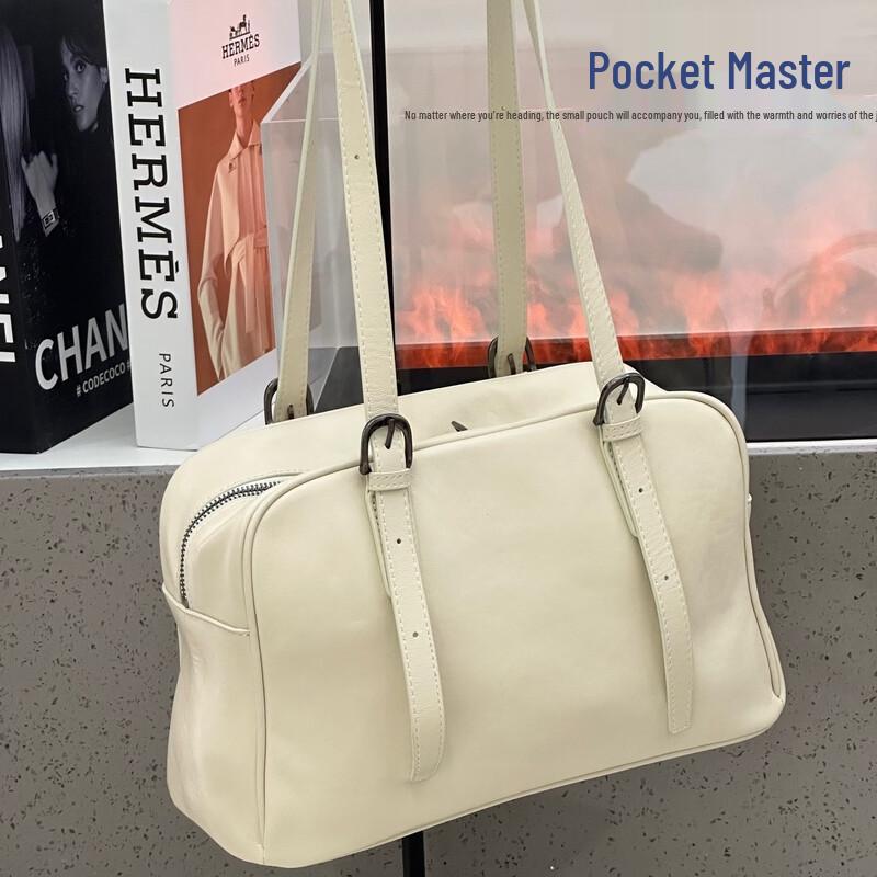 

Женская винтажная кожаная сумка для боулинга Dou Xiaozhu