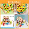 Wooden Childrens Magnetic Fish Catching Toy For Early Education And Focus Development