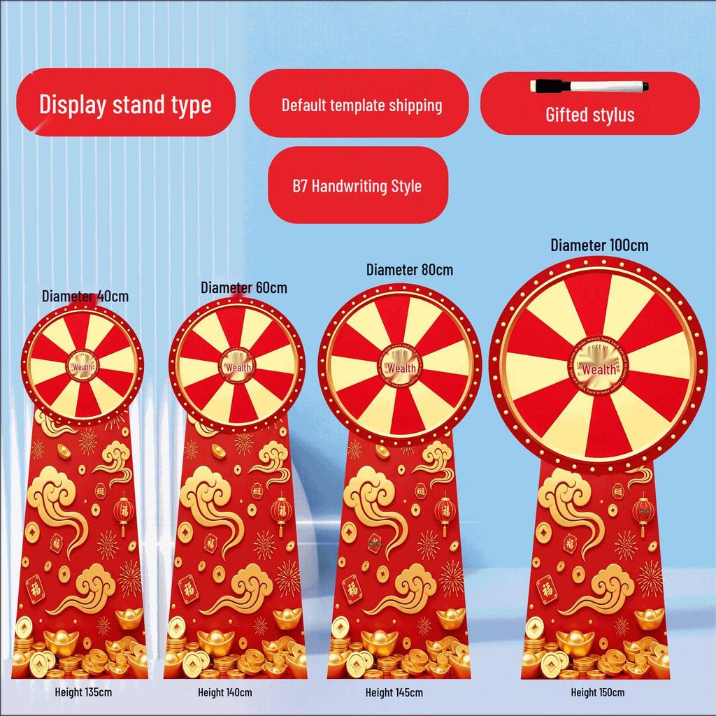 Writable Lucky Draw Big Turntable Board with Vertical Pointer