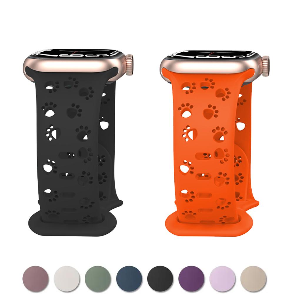 Hohles Silikonarmband für Apple Watch Band 40mm 44mm 49mm 41-45mm 46mm Correa Armband iWatch Series SE 8 9 Ultra 2 3 10 11