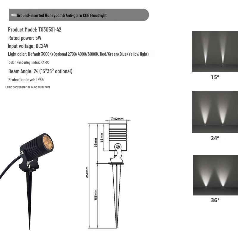 NuFeng 5W Outdoor LED Ground Spotlight