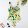 2024 European & American One-Piece Skirted Swimsuit: Flounce Tummy Control, Slimming & Sexy Wrap for Women