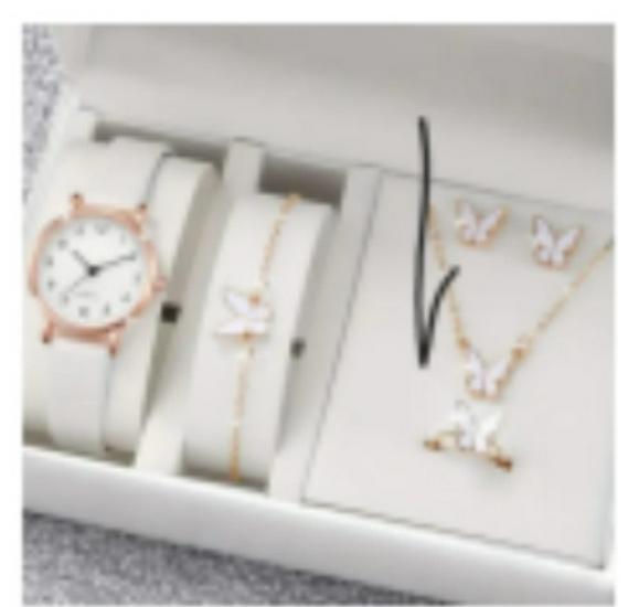 Women's Rhinestone Dial Quartz Watch & Starry Bracelet Gift Set: Simple & Stylish