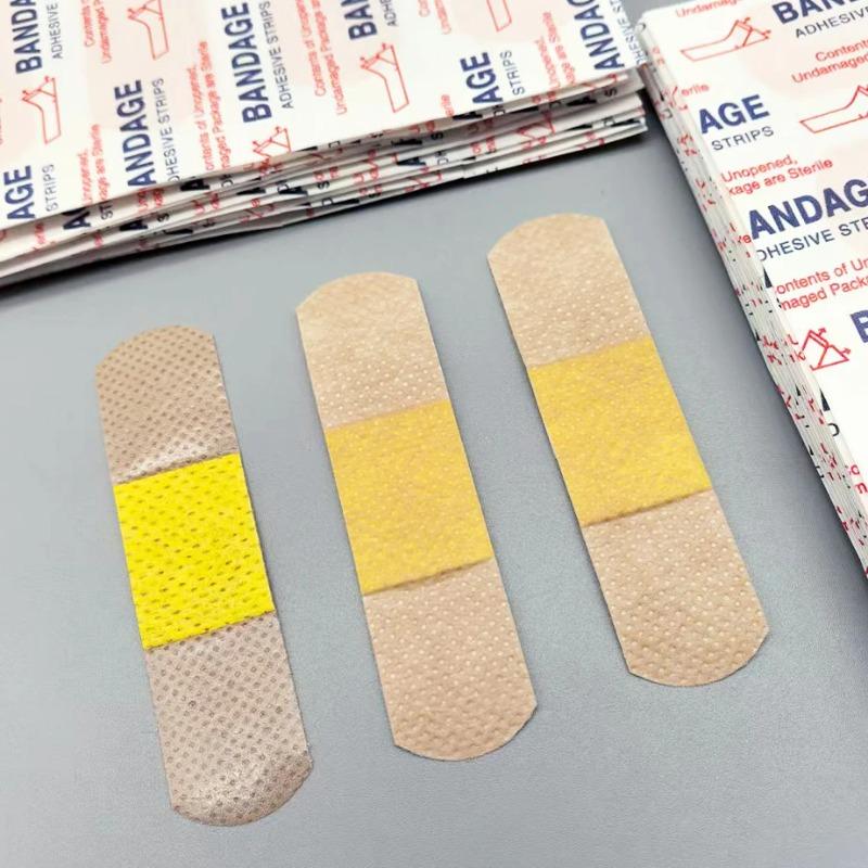 50/100Pcs Waterproof Breathable Adhesive Bandages – Soft Cushion Wound Plasters For First Aid, Home & Travel Use, Adults & Kids