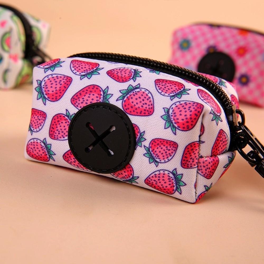 Cute Fruit Pattern Poo Bag Dispenser Waterproof Gabage Bag Organizer Waste Bag Holder Pet Supplies