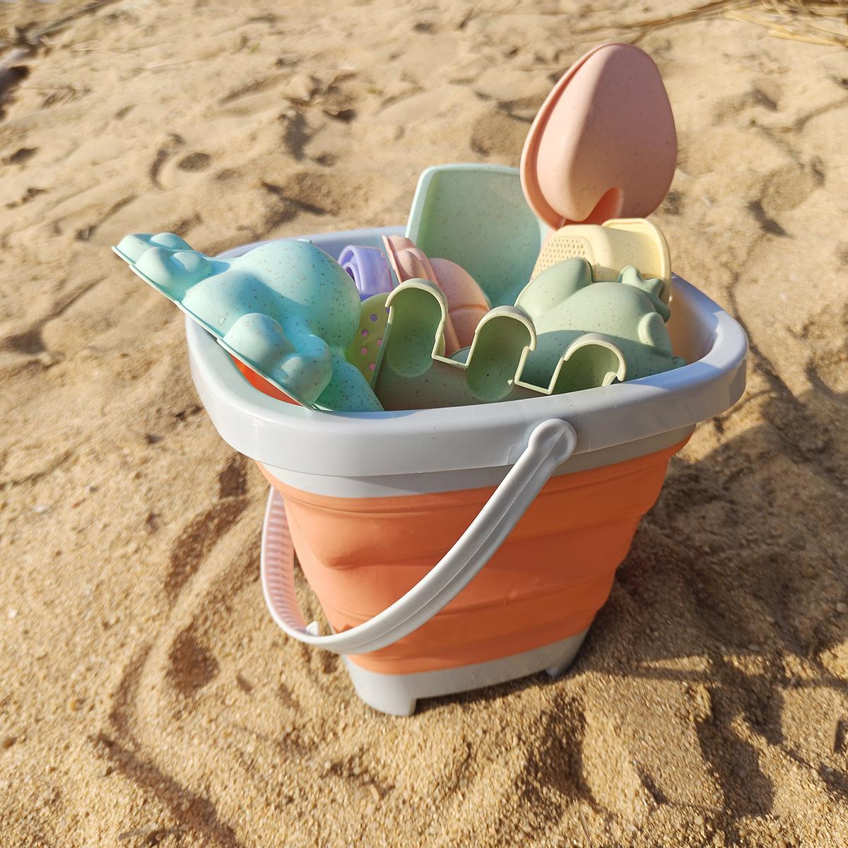 

Children s Beach Toy Set: Folding Bucket, Shovel, and Sand Tools