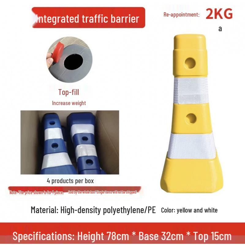 Road Safety Reflective Blue and White Anti-collision Barrel Guardrail Fence