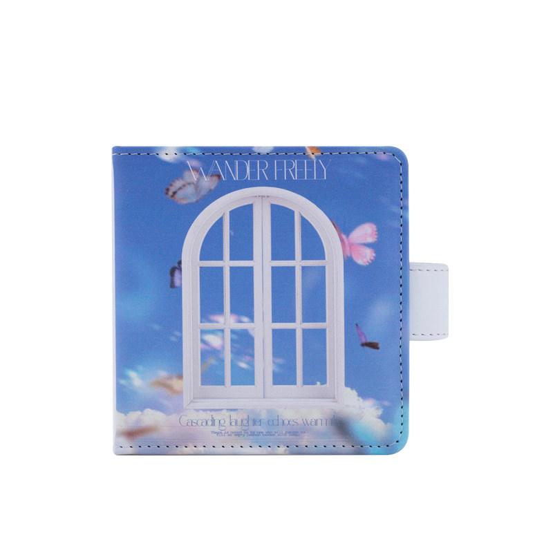 Butterfly Dream Window 3-Inch Photocard Album, Refillable 4-Grid / 1-Grid Loose-Leaf Binder for Polaroid Pictures & Idol Cards