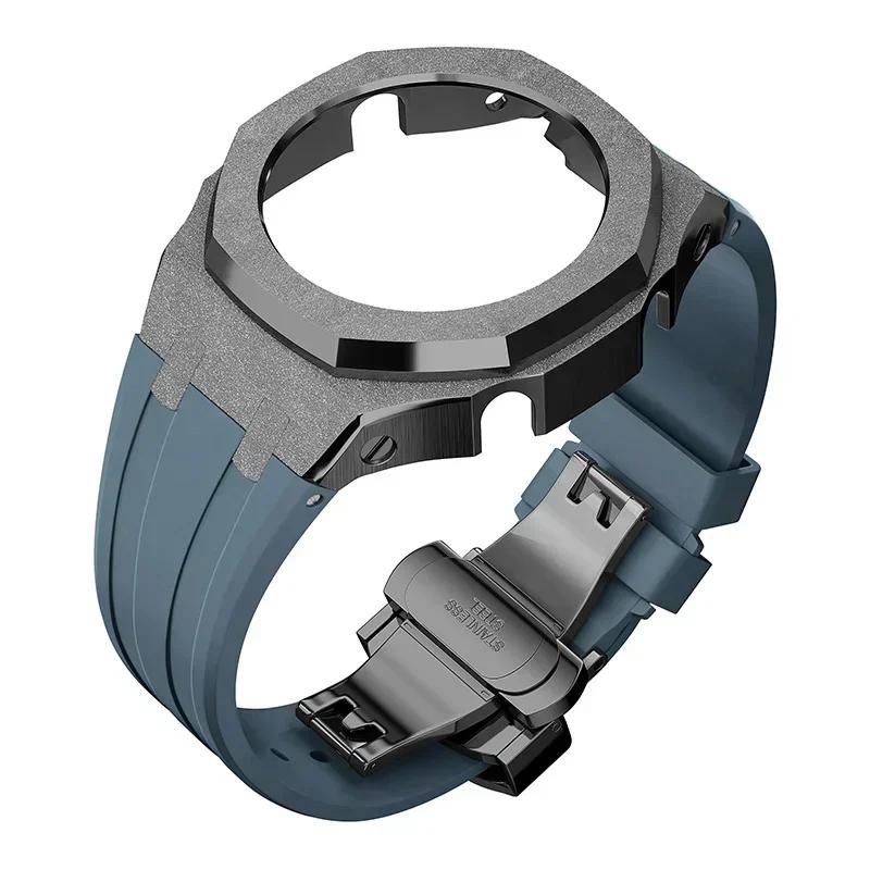 Zestaw modyfikacyjny Gen4 do Casioak GM2100 Metalowa obudowa ze stali nierdzewnej Gumowy pasek Zestaw do modyfikacji Akcesoria Casioak GM-2100 ze śrubami