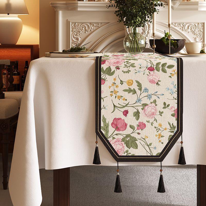 

Table Flag Dining Table Cloth Linen Fabric Long Strip Tea Mat Waterproof and Washable Tea Table Cloth 35*140cm