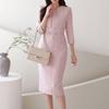 Style Latte Women Belted Bolero Gunflap H Line Dress Slim Spandex